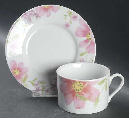 Floral Fantasia Flat Cup & Saucer Set