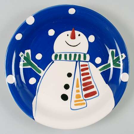 Snowtime Salad/Dessert Plate