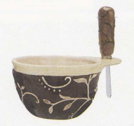 Rustic Nature Dip Bowl & Spreader Set
