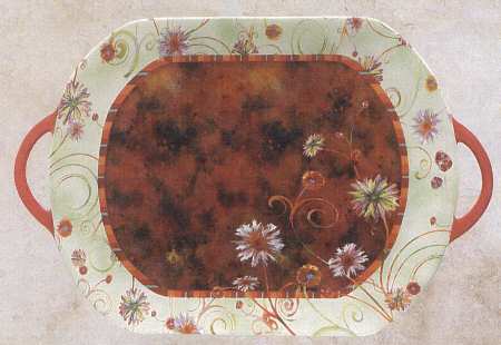 Painter's Garden 18" Oval Serving Platter