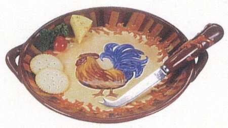 Gallo Toscano Cheese Plate & Knife Set