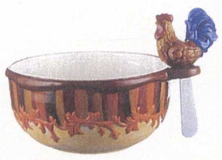 Gallo Toscano Dip Bowl & Spreader Set