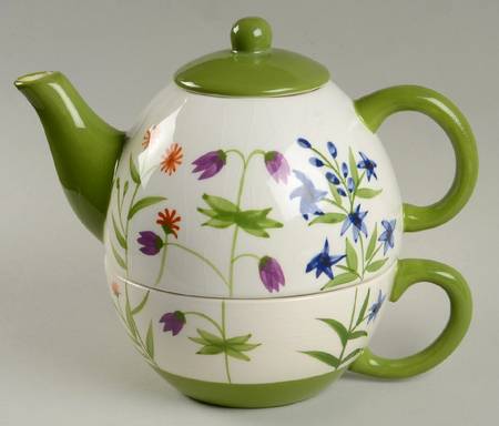 Botanical Garden Individual Teapot & Lid with Cup