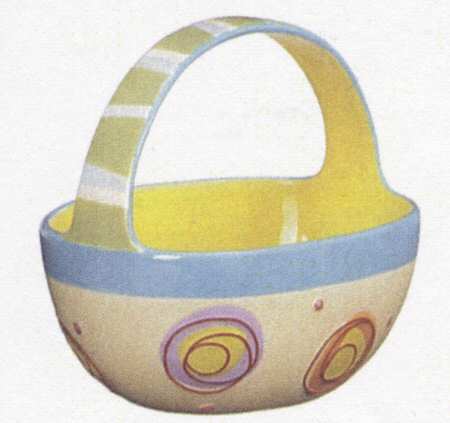 Easter Egg 7" Handled Basket