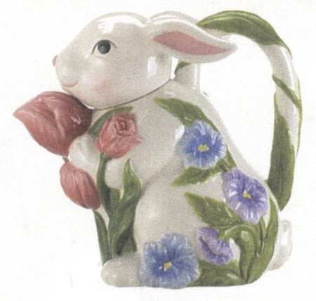 Floral Bunny Teapot & Lid