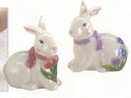 Floral Bunny Salt & Pepper Set