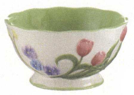 Floral Bunny 5" Footed All Purpose Bowl