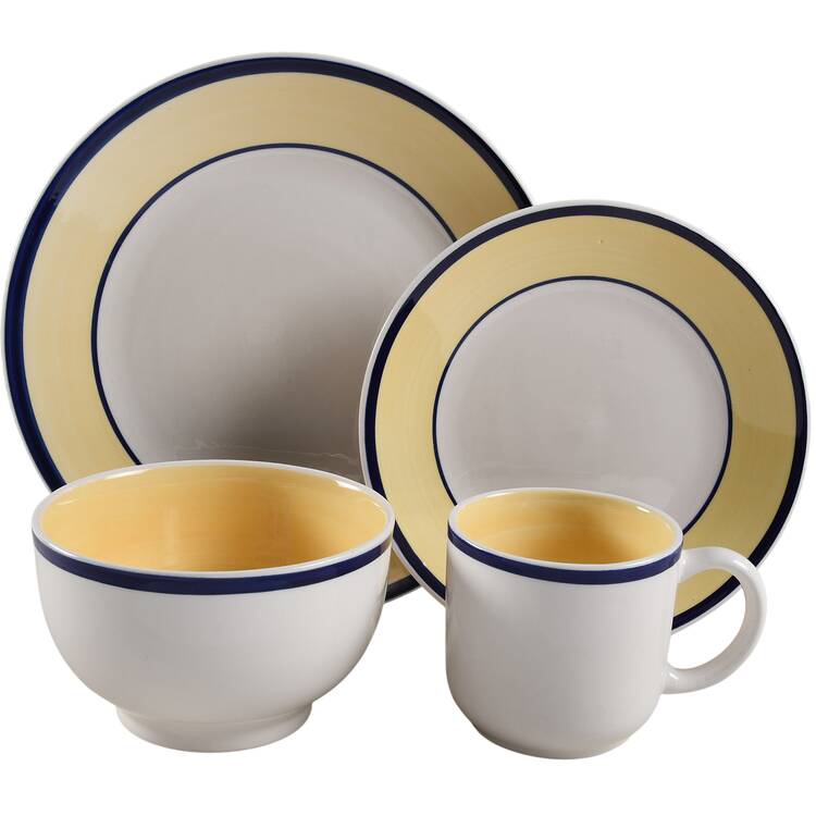 Tavernware Yellow (Coupe) 4 Piece Place Setting