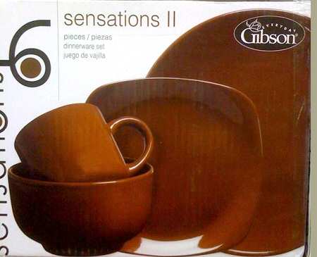 Sensations II Brown Square Salad Plate