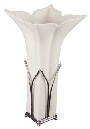 Fiori 12" Vase with Metal Stand