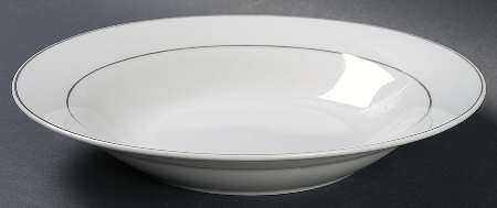 Tuxedo Platinum Rim Soup Bowl