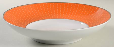 Rainbow Orange Large Coupe Soup Bowl