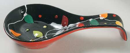Santa in Lights Spoon Rest/Holder (Holds 1 Spoon)