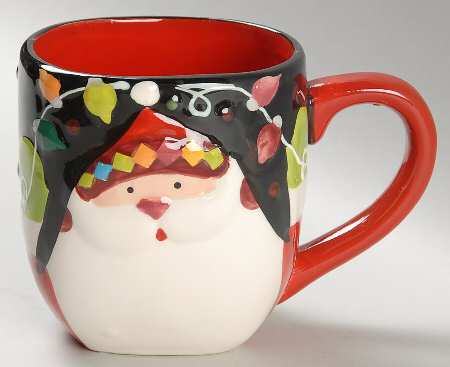 Santa in Lights Mug
