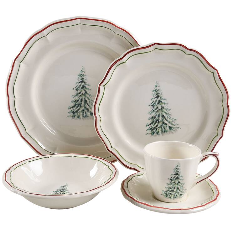 Filets Noel (Christmas Tree) 5 Piece Place Setting