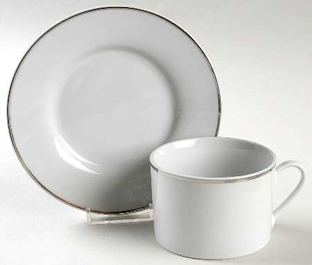 Studio Platinum Flat Cup & Saucer Set