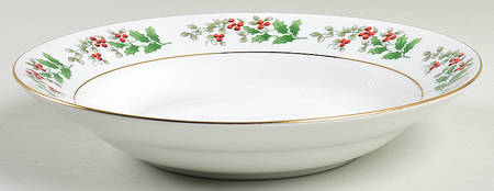 Christmas Harmony Rim Soup Bowl