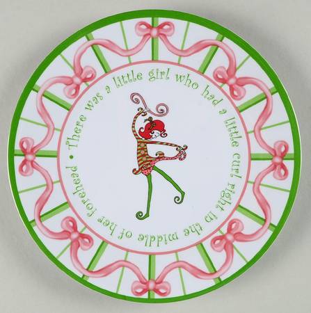 Little Girl with a Curl Melmac/Melamine Child's Plate