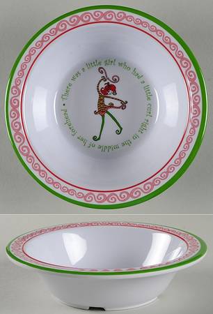 Little Girl with a Curl Melmac/Melamine Child's Bowl