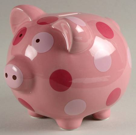 Little Girl with a Curl Piggy Bank