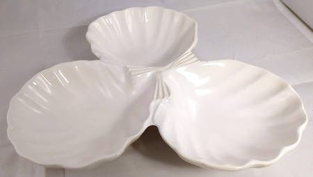 She Sells Seashells 3 Part Shell Shaped Dish