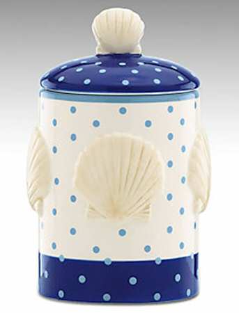 She Sells Seashells Medium Covered Jar & Lid