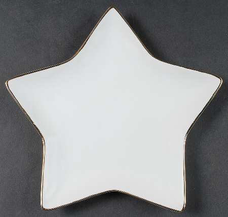 Royalton Gold Star Shape Salad/Dessert Plate