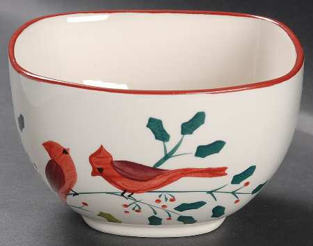 Winter Cardinals Individual Soup/Salad Bowl