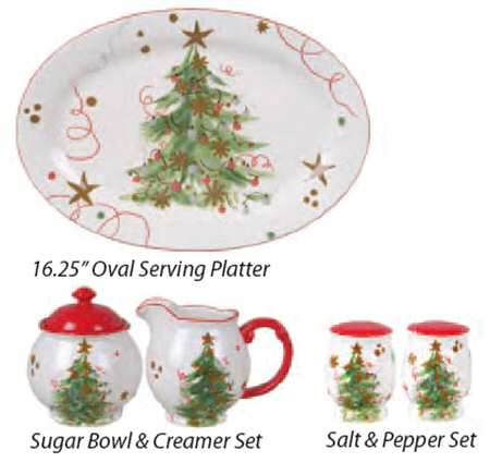 Christmas Nostalgia 16" Oval Serving Platter