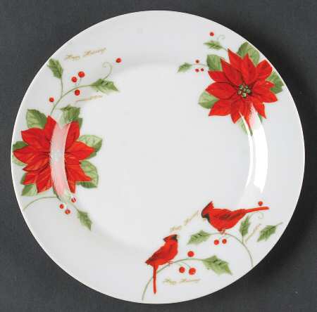 Cardinal Blossom Salad/Dessert Plate