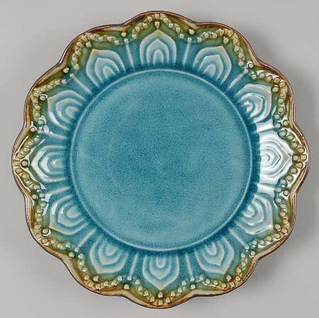 Maison Morocco Turquoise Salad/Dessert Plate