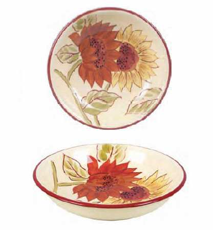 Garden Flowers 13" Pasta Serving Bowl