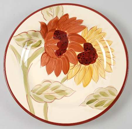 Garden Flowers Salad Plate