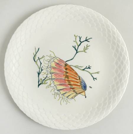 Grand Crustaces (Embossed Scale Border) Dinner Plate