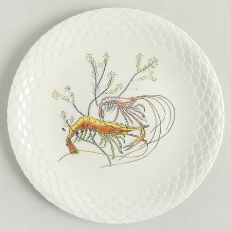Grand Crustaces (Embossed Scale Border) Dinner Plate