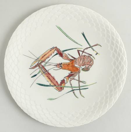 Grand Crustaces (Embossed Scale Border) Dinner Plate