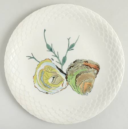 Grand Crustaces (Embossed Scale Border) Dinner Plate