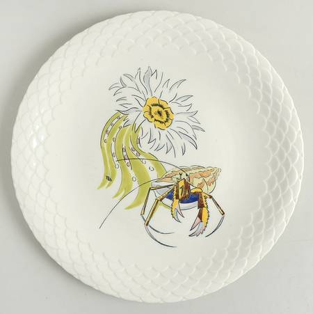 Grand Crustaces (Embossed Scale Border) Dinner Plate