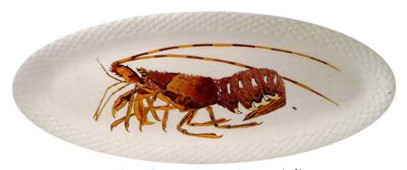 Grand Crustaces (Embossed Scale Border) 27" Fish Platter