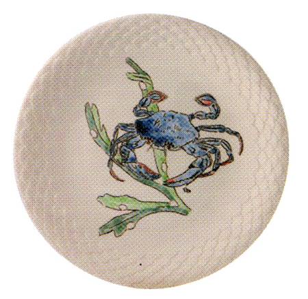 Grand Crustaces (Embossed Scale Border) Dinner Plate