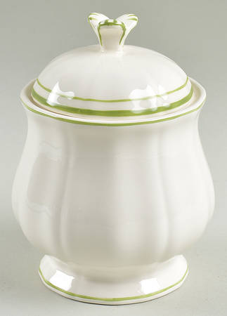 Filets Vert (GREEN) Sugar Bowl & Lid