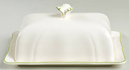 Filets Vert (GREEN) 1/4 Lb Covered Butter by Faiencerie De Gien