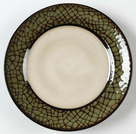 Option Crackle Green Salad Plate