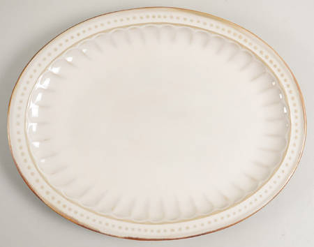 Braedon Cream 13" Oval Serving Platter