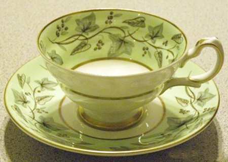 Crestwood Green Footed Cup & Saucer Set