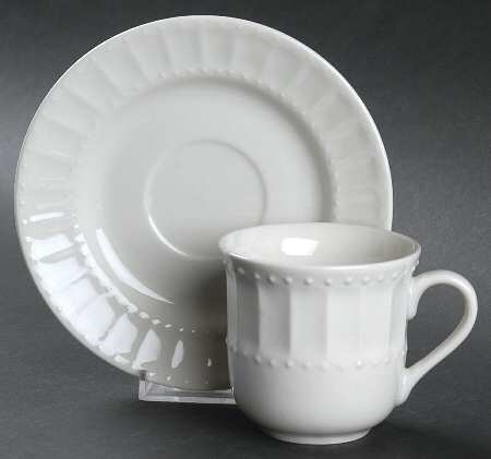 Regalia Gray Flat Cup & Saucer Set