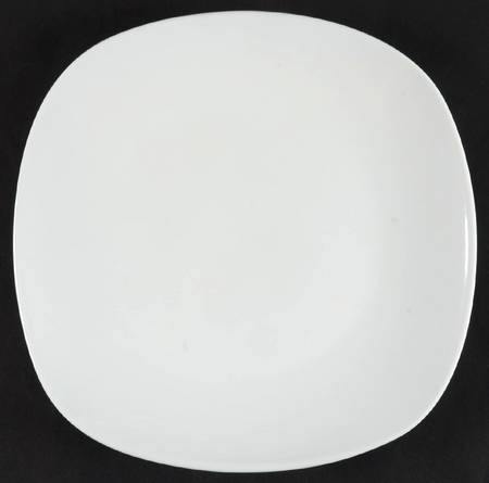 White Square Salad Plate