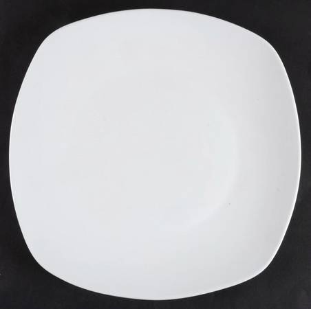 White Square Dinner Plate