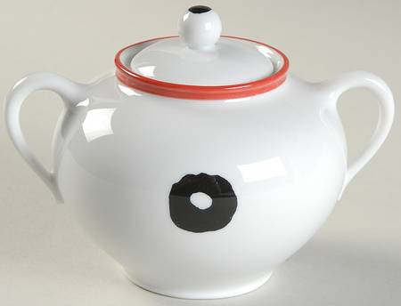 Fil Rouge Sugar Bowl & Lid