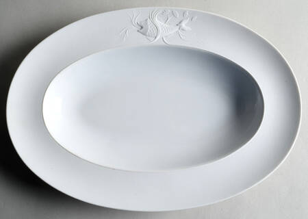 Galatea Bianco White 13" Oval Serving Platter